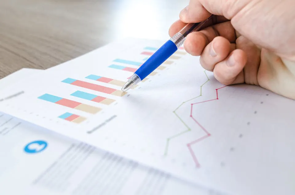 Data Insight Consulting GmbH - Person mit Stift deutet auf ein Balkendiagramm